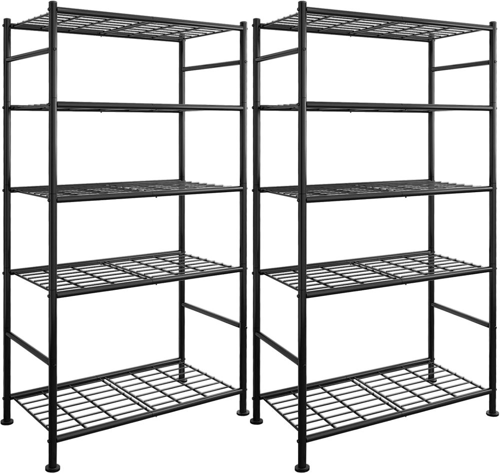 Sakugi 2-Pack 4-Tier Steel Garage Storage Shelves, 33.5"x12.6"x57" — view 4