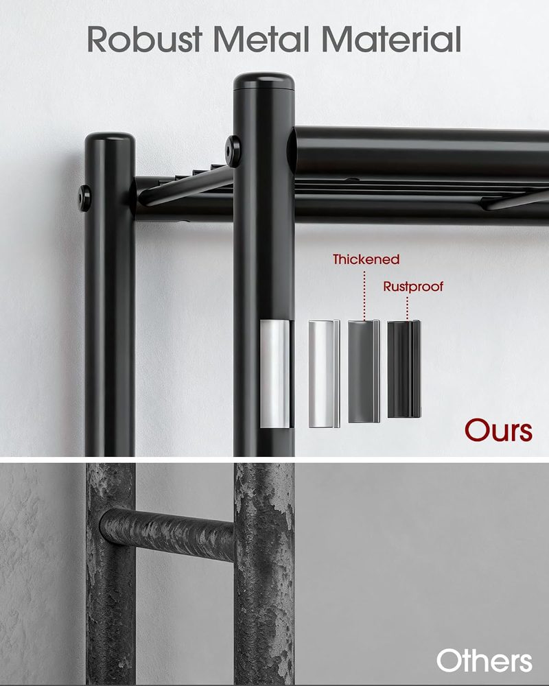 Sakugi 2-Pack 5-Tier Metal Storage Shelves, 18.4"x12.6"x57.4" — view 5