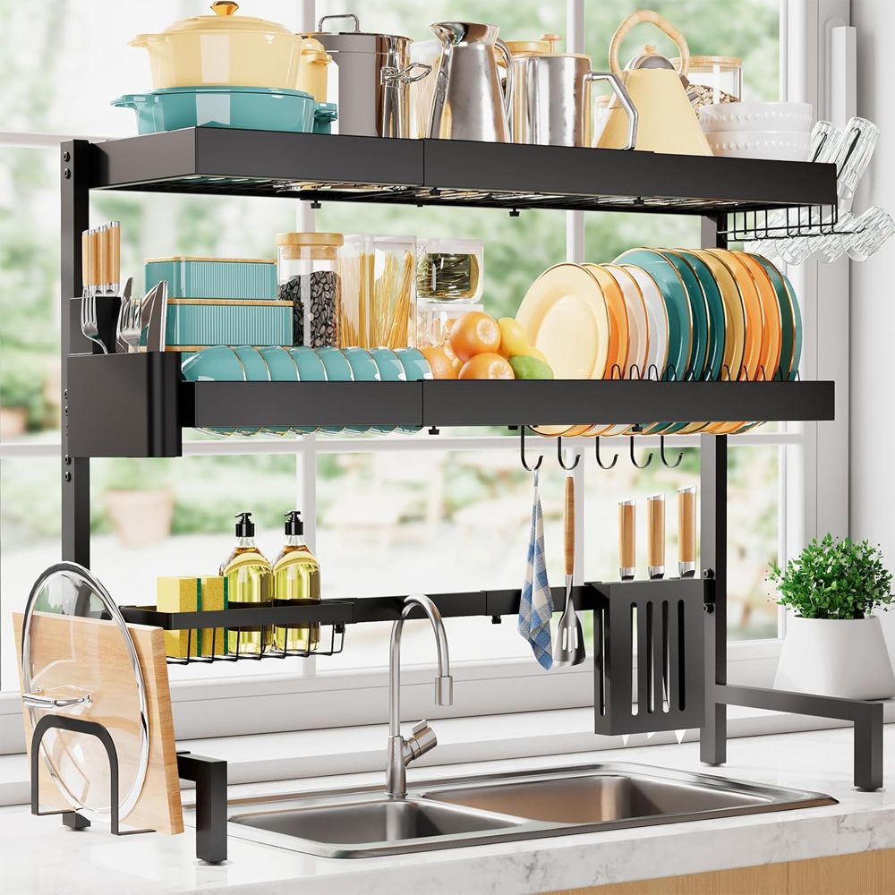 Sakugi 3-Tier Expandable Over-the-Sink Dish Drying Rack — view 2
