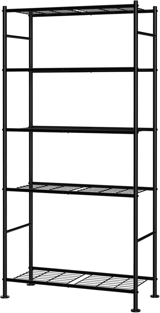 Sakugi 5-Tier Metal Storage Shelves Adjustable Feet, 32"x12"x71" — view 2