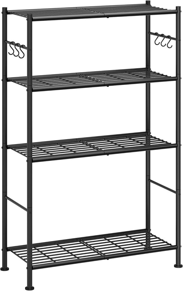Sakugi 5-Tier Storage Shelves with 6 Hooks, 33.2" x 12.7" x 71.1" — view 5