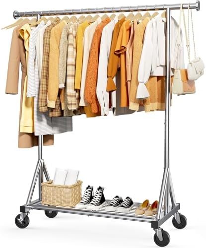Sakugi Stainless Steel Clothes Rack Mesh Shelf, 42.5x16.5x65.9